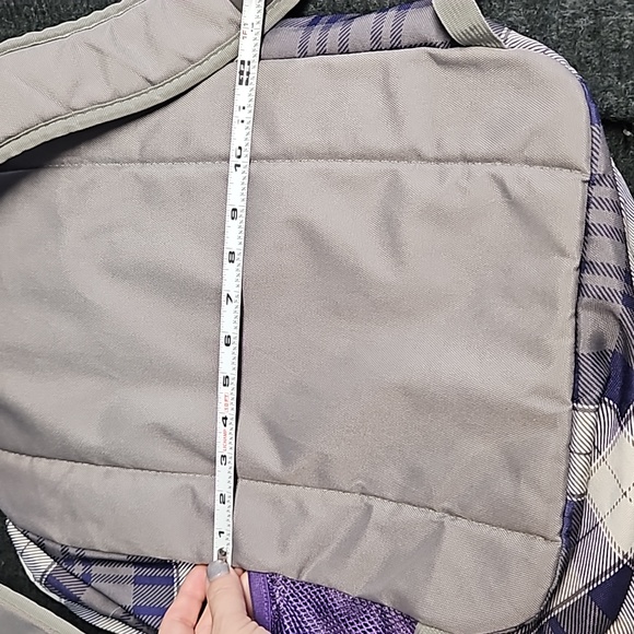 TRANS by Jansport TM60 Supermax Plaid Backpack - purple black white - Picture 10 of 12